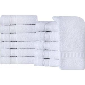 12 Pack 13” × 13” Soft Cotton Washcloths for Bathroom, Kitchen, Hotel, Spa, Gym